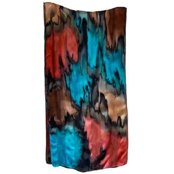 Arizona Silk Tie Dye Pattern Scarf - Picture 1 of 5